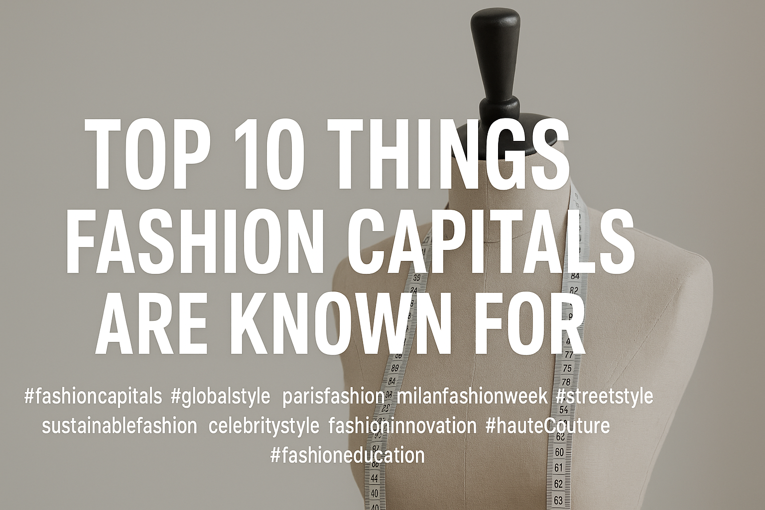 Top 10 Things Fashion Capitals Are Known For